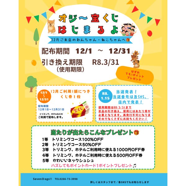 画像1: オジー宝くじ　はじまるよ！