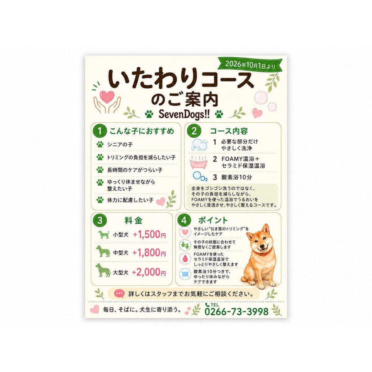 画像3: わんちゃんに合わせて選べる「3つのケアコース」